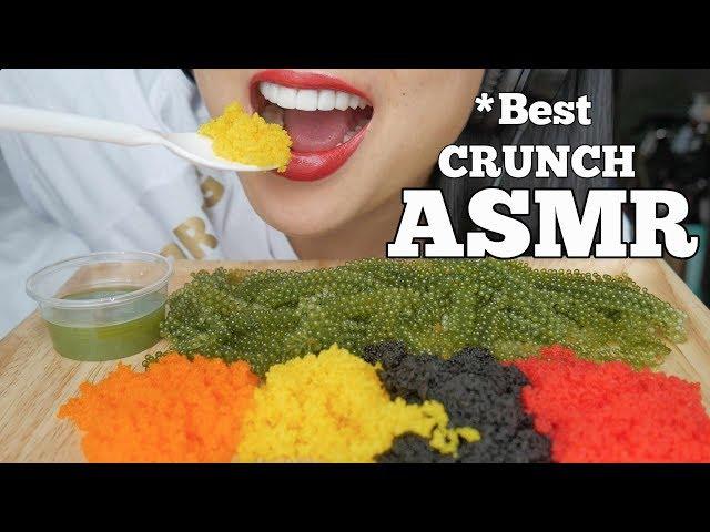 ASMR *BEST CRUNCHY EATING SOUNDS (Tobiko Eggs + Seagrapes) NO TALKING | SAS-ASMR