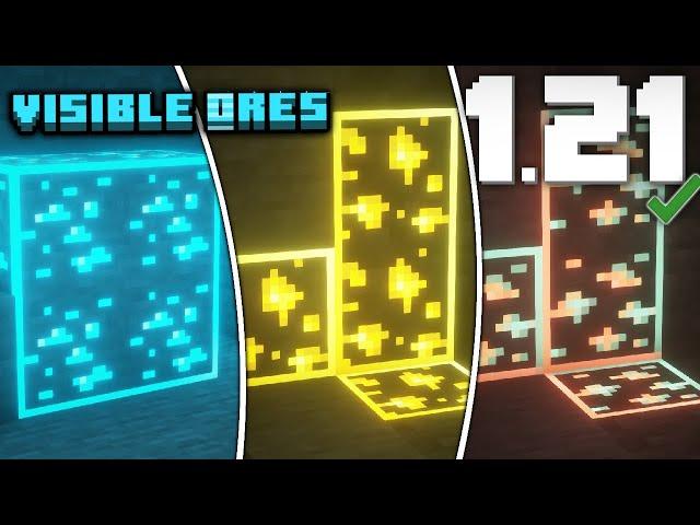 Visible Ores Texture Pack 1.21 Download (Outlined Ores)