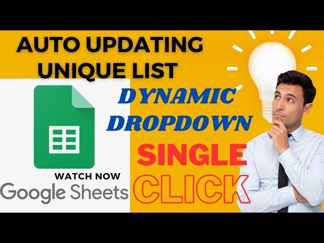 Dynamic Unique Value List | Dynamic Dropdown List | Unique function in #googlesheets #spreadsheet