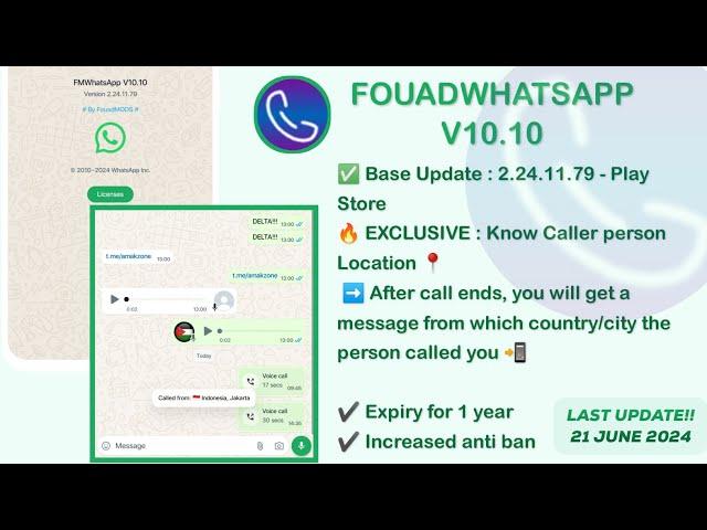 FOUAD WHATSAPP V10.10 FINAL UPDATE JUNE 2024