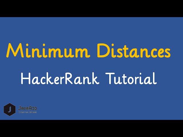 Minimum Distances HackerRank Solution