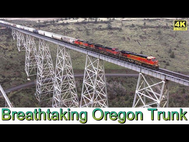 Breathtaking Train Chase in Central Oregon (4K) | BNSF Oregon Trunk | Dec. 29, 2023