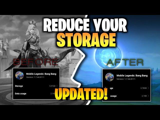 UPDATED! Decrease your MLBB Storage without Redownloading Resources | Reduced Storage Config