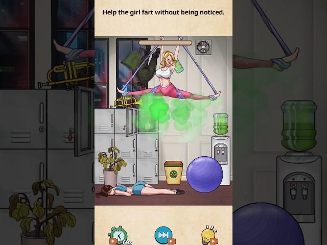 CREEPY BEHIND ANNOYING PUZZLE LEVEL 8 #HELP THE GIRL FART WITHOUT BEING NOTICS