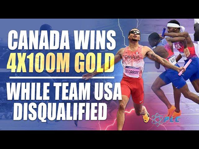 Men's 4x100m Olympic Final Full Breakdown | Canada Wins Gold While USA Gets Disqualified #olympics