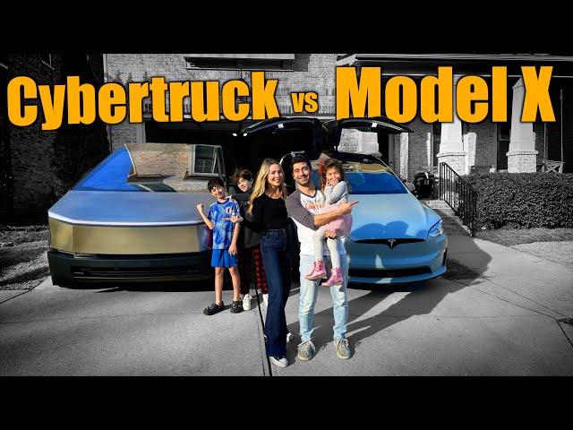 Cybertruck vs Model X: Cabin Noise, Steering and Kid Tested