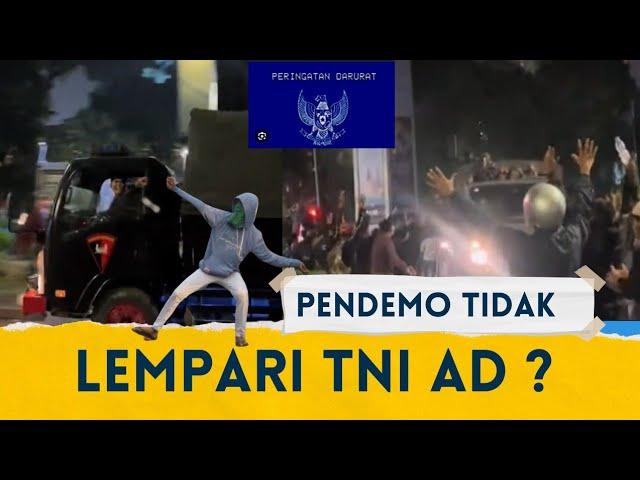 RICUH! MOBIL BRIMOB DI LEMPARI MASA KECUALI TRUCK TNI