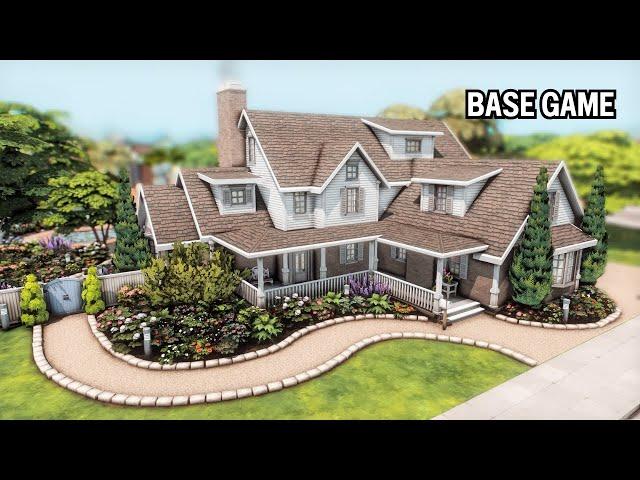 Suburban House Base game The Sims 4 Stop motion Speed build | No CC |