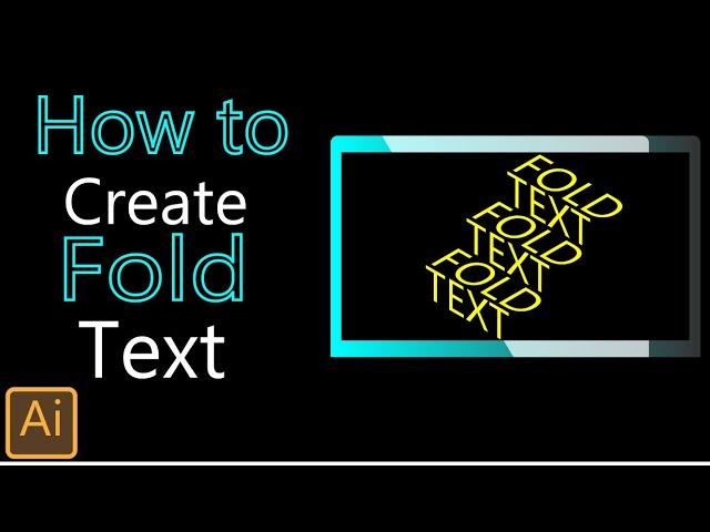 How to Create Fold Text  in Adobe Illustrator#illustrator tutorial