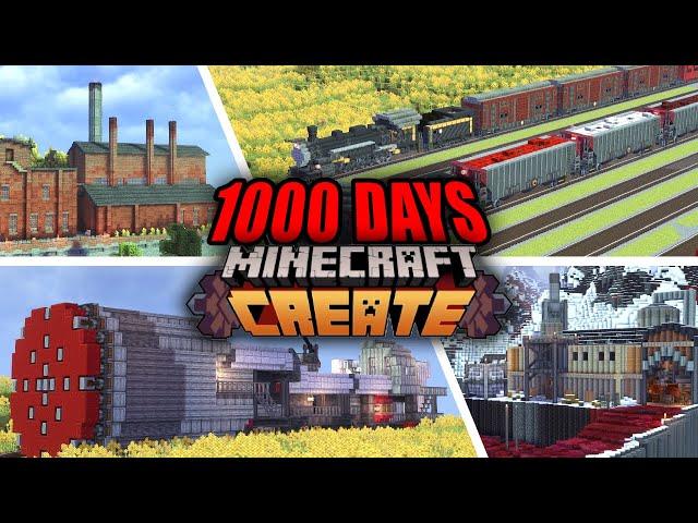 1000 days FULL MOVIE | Minecraft Create Mod | EP: 1-15