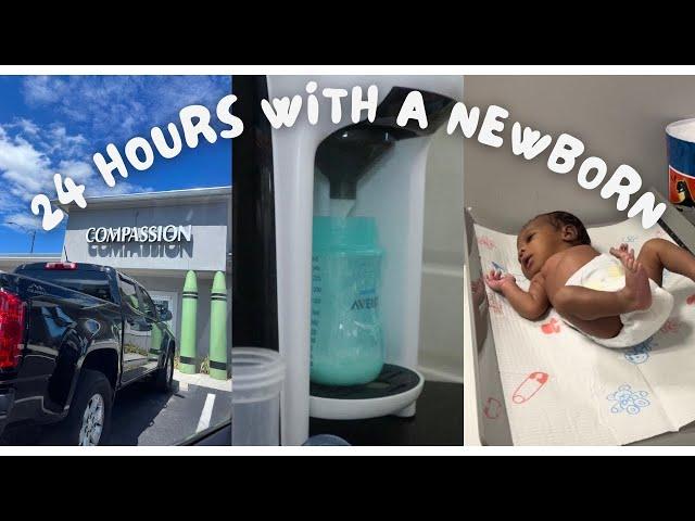 24 HOURS WITH A NEWBORN |FIRST TIME MOM| RAW AND REALISTICI