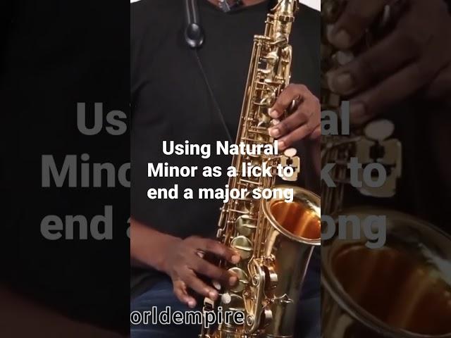 how to use natural minor as a lick to end a major song. #howtoplaysaxophone #music #saxophone