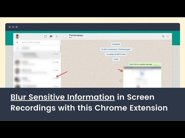 Blur Sensitive Information in Screen Recordings with this Chrome Extension