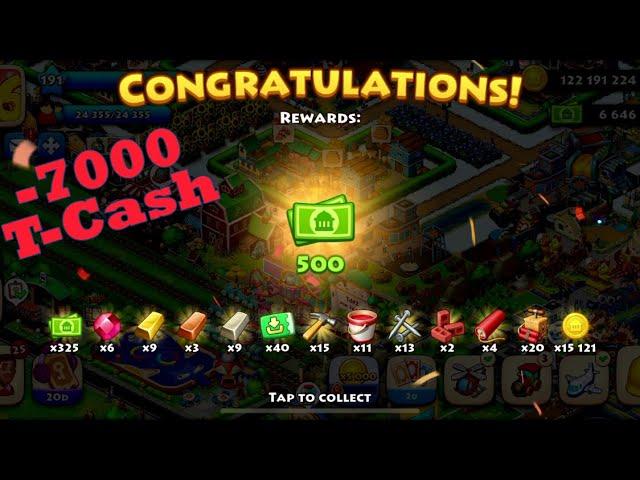 TOWNSHIP Spending 7000 T-cash Pirate Treasure Event !!!