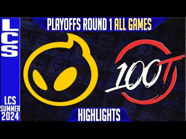 DIG vs 100 Highlights ALL GAMES | LCS Playoffs Summer 2024 Round 1 Upper | Dignitas vs 100 Thieves