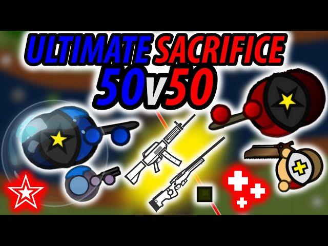 UPDATE 50v50 MODE - INSANE AWM-S + USAS-12 + LONE SURVIVR Combo! | Surviv.io