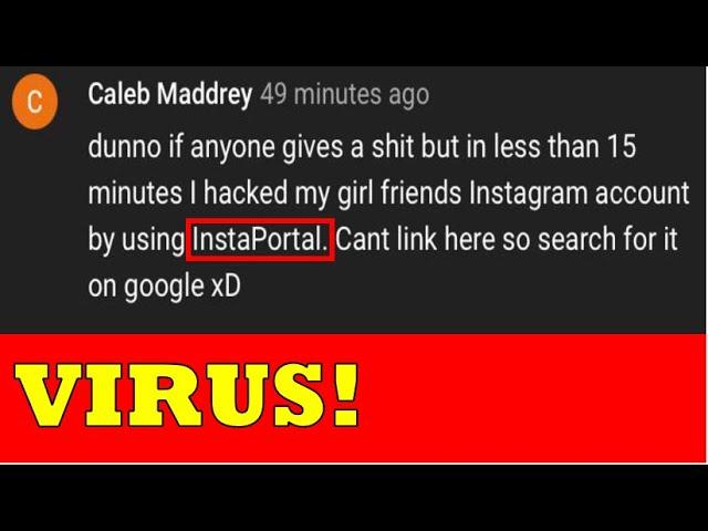 Instaportal Comment Bot - Youtube's Dangerous Scam