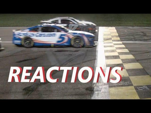 NASCAR INSANE CLOSEST FINISH EVER KANSAS CUP REACTIONS CLOSEST IN HISTORY