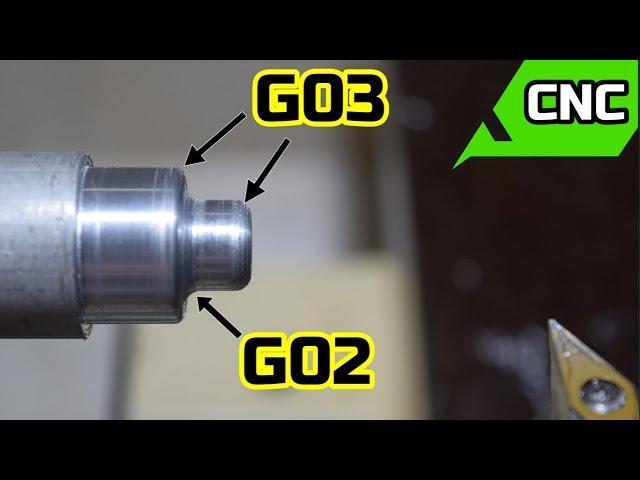 CNC Radius Program with G01 - G02 - G03 - G71 - G70 GSK 980 TDc