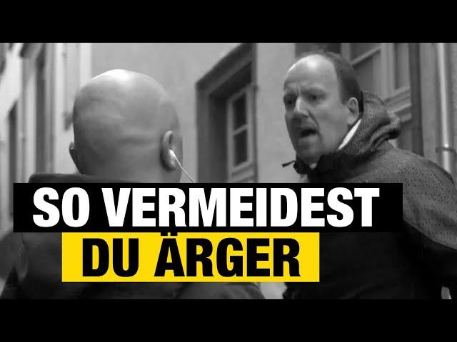 Selbstverteidigungs-Trick gegen Anrempeln