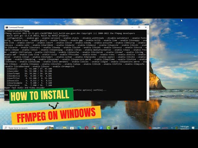 How to Install FFmpeg on Windows 10 | 11