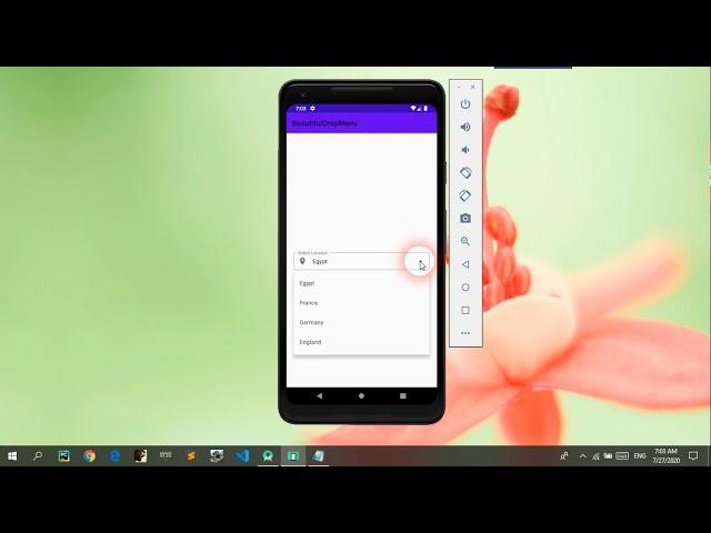 Beautiful dropdown menu material design  android tutorial 2020