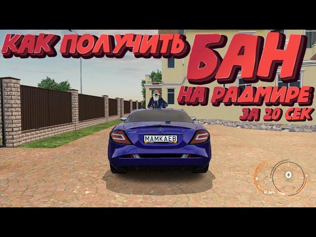 КАК ПОЛУЧИТЬ БАН за 20 СЕКУНД. ЗАБАНИЛИ на RADMIR RP КРМП GTA. #shorts #SHORTS #short