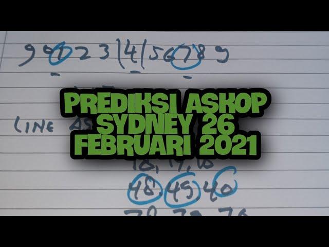 prediksi Sydney 26 Februari 2021
