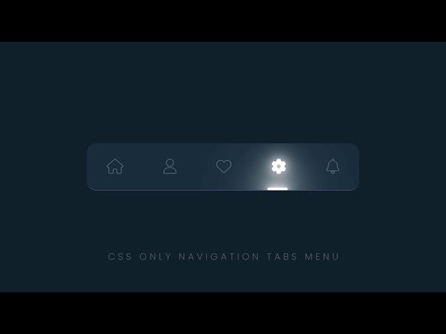 CSS Only Navigation Tabs with Sliding Menu Indicator