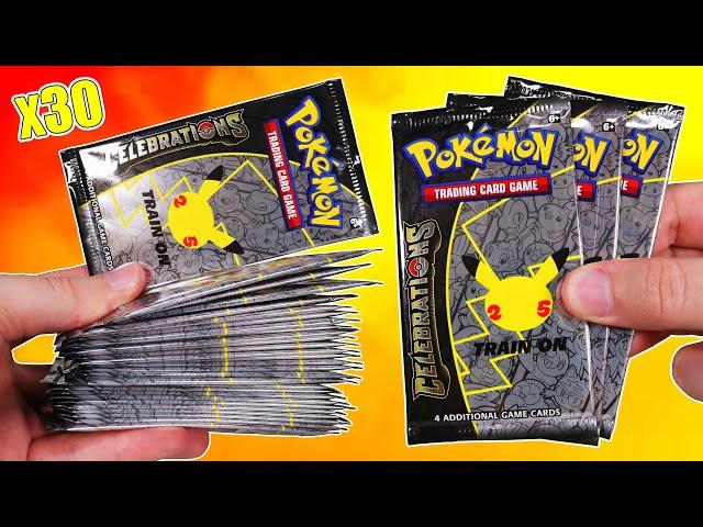 Opening 30 Pokemon Celebrations Booster Packs!