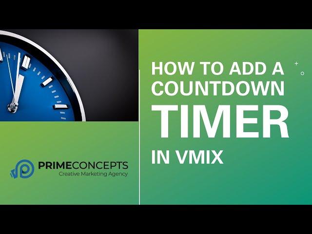 How to Set Up a vMix Countdown Timer Overlay Tutorial and Use Stream Deck to Play it.