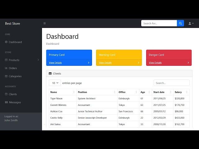 Create Admin Dashboard in ASP.NET Core | Create Multiple Layout Files | ASP.NET with Razor Pages