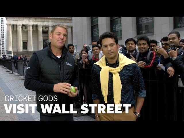 Sachin Tedulkar and Shane Warne: Cricket Gods Visit Wall Street