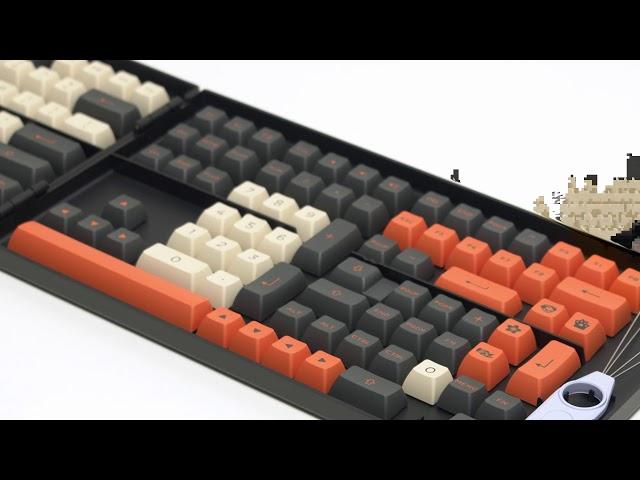 Akko Carbon Retro Full Keycap Set (158-Key)