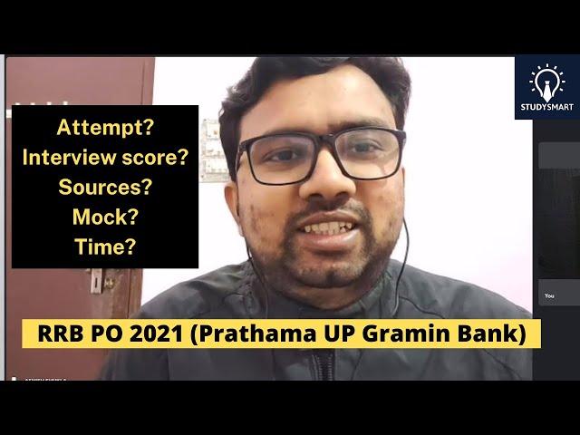 RRB PO 2021 Topper Ashish Shukla | Topper's Talk | Strategy, Books & Mocks