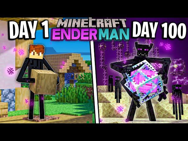 I Survived 100 Days as a ENDERMAN in Minecraft