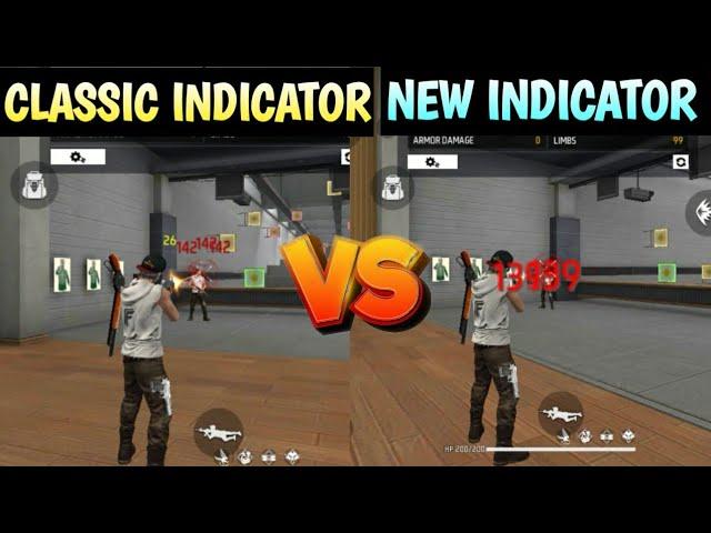 Damage Indicator New Vs Classic  | Which Is Best For Headshot | Free Fire Headshot Tips Ob36