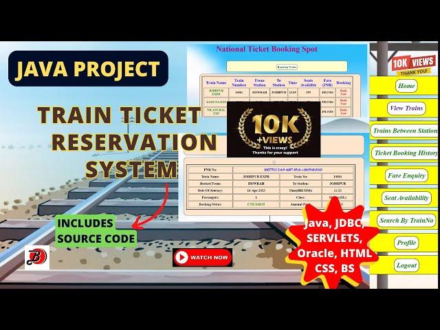 Train Ticket Reservation System | Java Project With Source Code | Step by Step Guide on Setup