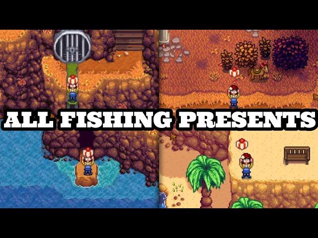 ALL Secret Fishing Presents In Stardew Valley 1.5