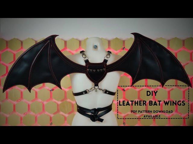 Leather Bat Wings | Demon cosplay | DIY Leather BDSM Demon Wings PDF Pattern Video Tutorial