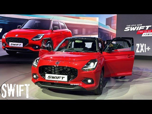 New Maruti Suzuki Swift 2024 ️ Launched @ Rs 6.49L | ZXi Plus - Red DualTone | Top Model - Review!