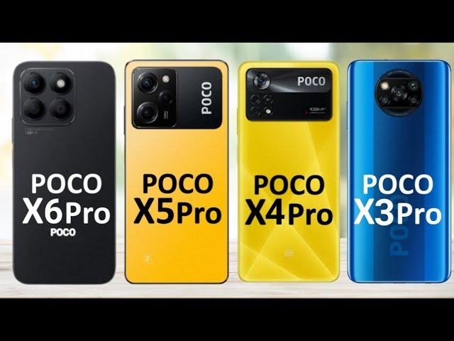 POCO X6 Pro vs POCO X5 Pro vs POCO X4 Pro vs POCO X3 Pro