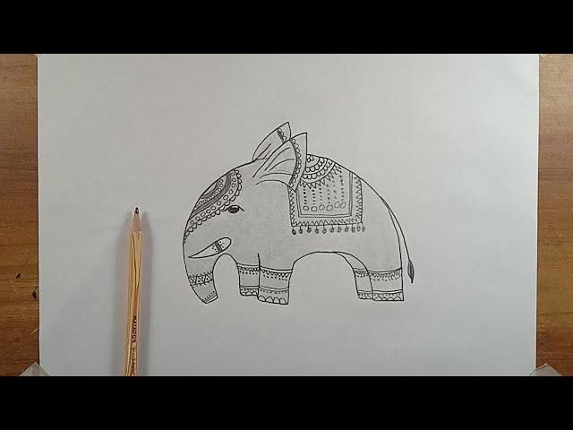 How to draw elephant step by step|| from beginner|| art video|| ARTIST ANTAR || 2024