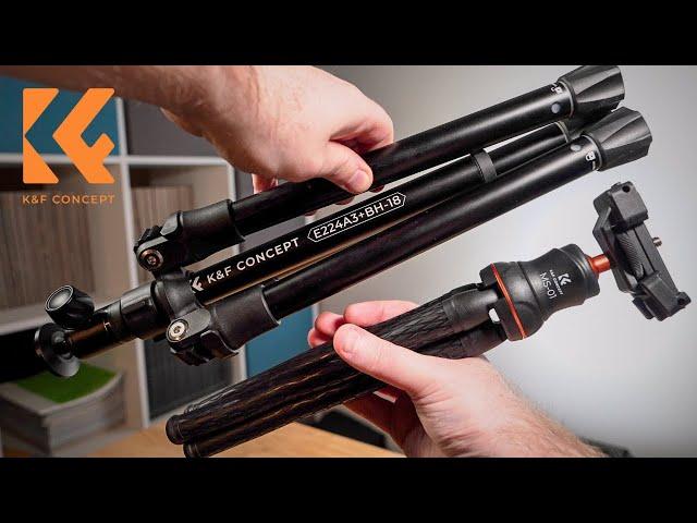 BEST Small Tripods for Creators? K&F Concept E224A3+BH-18, MS-01 Review