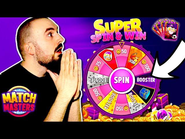 Match Masters - SO LUCKY! Opening 5 Spin & Wins | Free Boosters/Diamond Boxes (No Hack/Cheat)