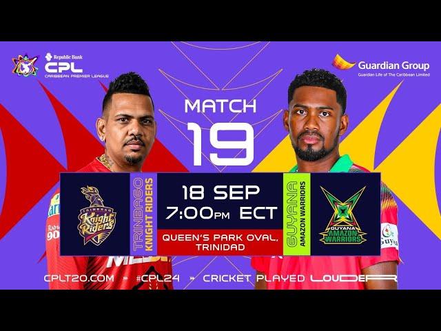 LIVE | Trinbago Knight Riders vs Guyana Amazon Warriors | CPL 2024