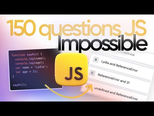 150 questions JS pour devenir un PRO de Javascript