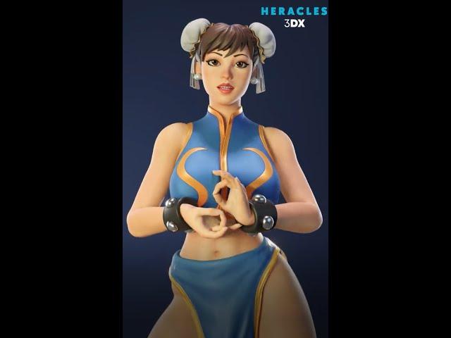 Chun-Li Dancing | Street Fighter | 3D Animation #shorts #chunlichallenge  #viral