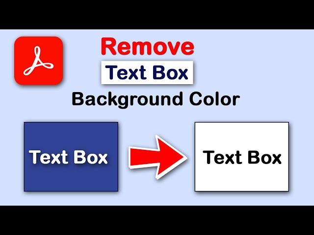 How to remove background color of a text box in pdf with Adobe Acrobat Pro DC