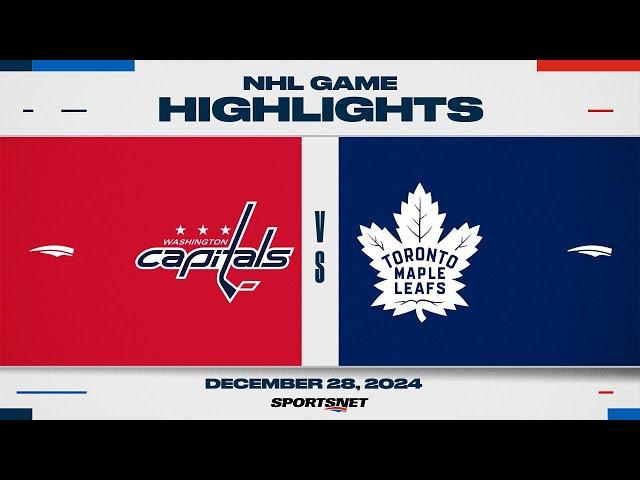 NHL Highlights | Capitals vs. Maple Leafs - December 28, 2024